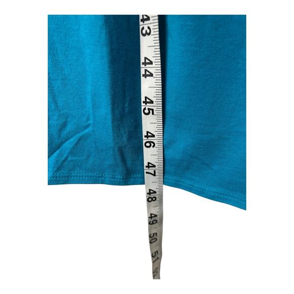 Athleta Drop In Tiered Dress Womens 1X Blue Sleeveless Tank Button Front Midi - Picture 10 of 11